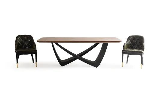 Navoli Metal Ayaklı Ceviz Masa